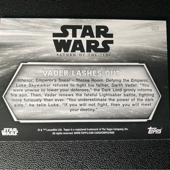 Topps Star Wars Trading Card with Green and Black - Picture 2 of 6